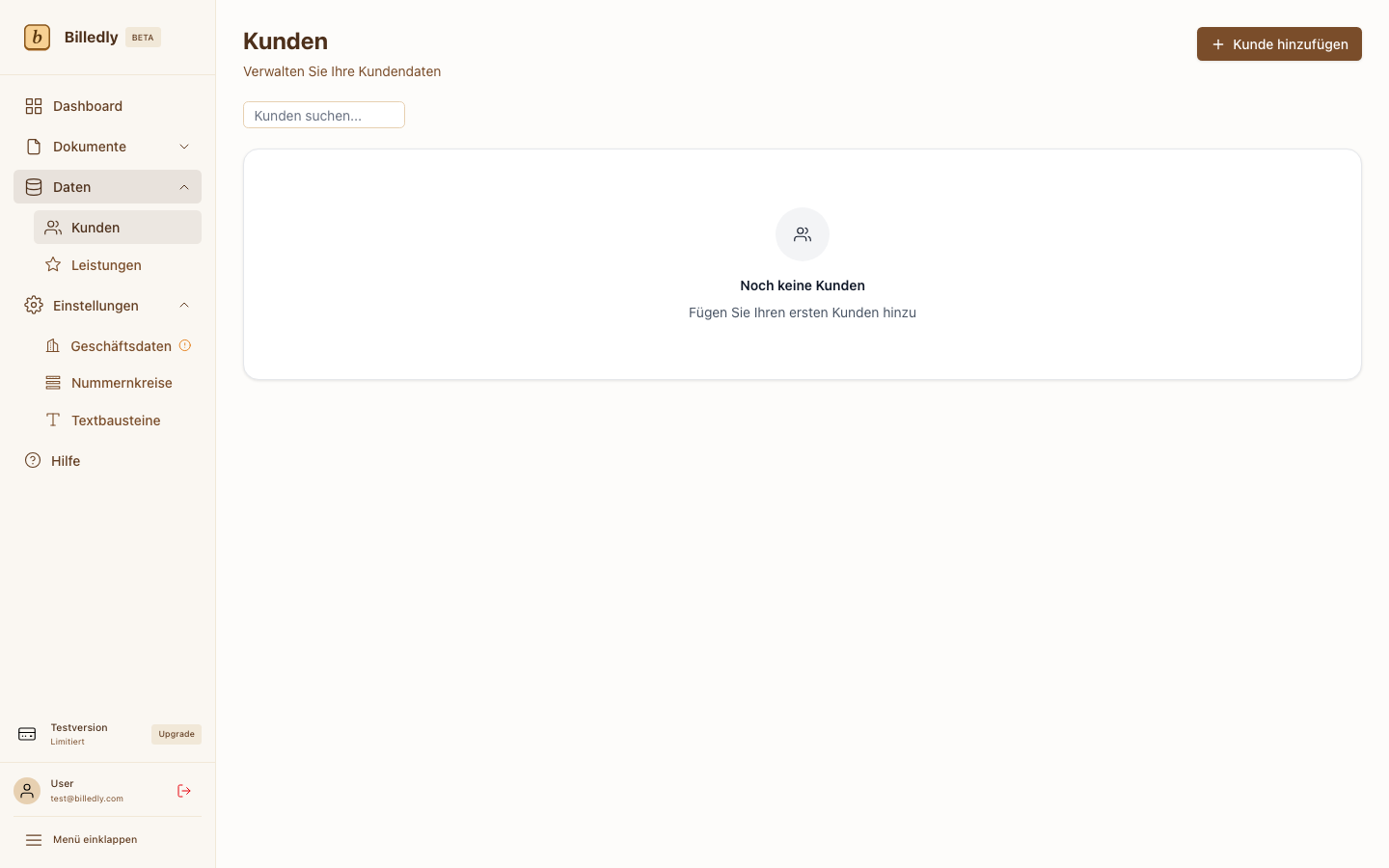 Kunden – Liste